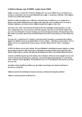 A preview of a PDF biography for Lynn, William George